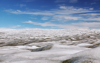 A view of the Greenland ice sheet